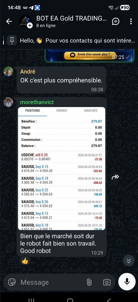 Le retour de morethanvict : capture des résultats de trading
