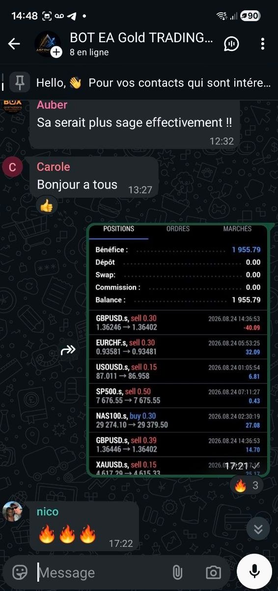 Des opérations sur plusieurs actifs : capture des résultats de trading