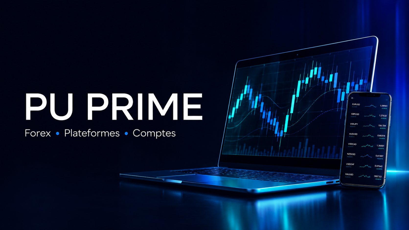 Espace de trading illustré avec écrans de graphiques pour comparer les services d’un broker Forex